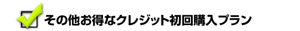 その他お得なクレジット初回購入プラン